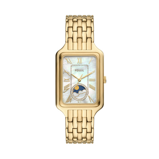 Fossil Women's Watch, Raquel Sun Moon Multifunction Gold-Tone Stainless Steel Watch for Women