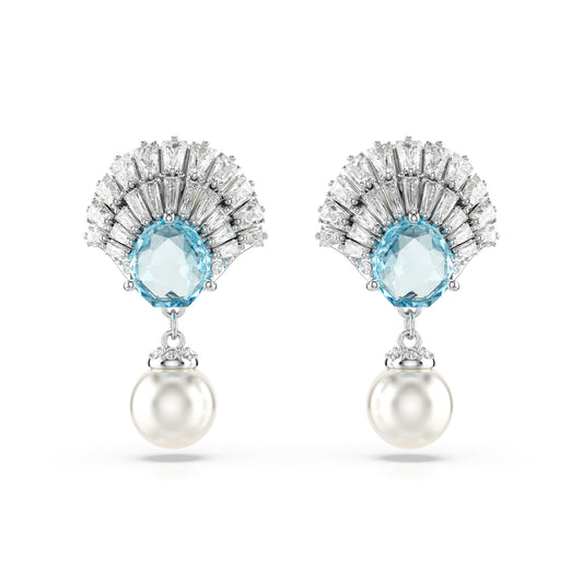 Swarovski Idyllia Shell Crystal Pearl Drop Earrings