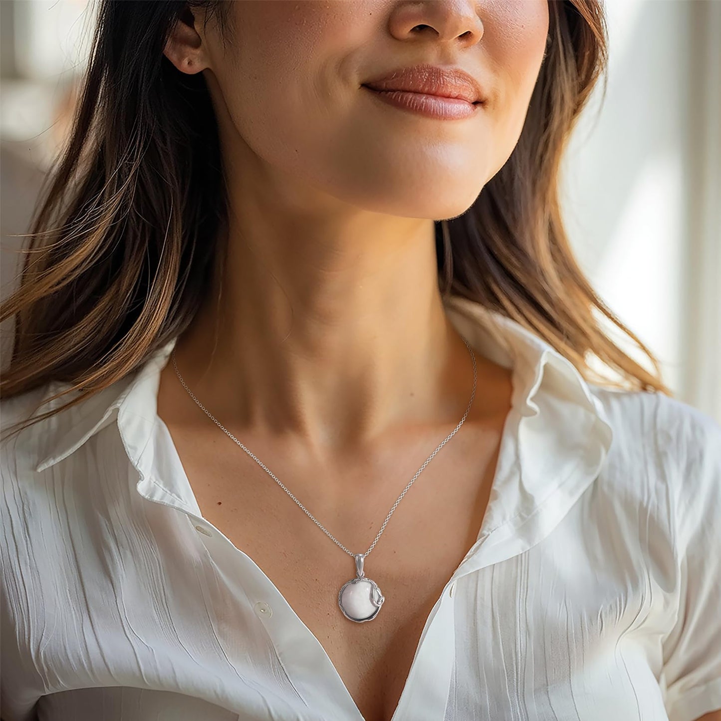 Natural Moonstone 925 Sterling Silver Pendant - Perfect Birthday Gift for Her