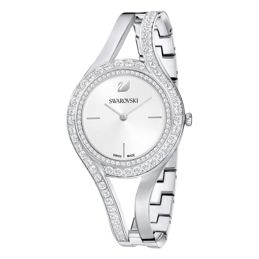 Swarovski Eternal Swiss-Made Watch with Crystal Sunray Dial and Silver-Tone Bracelet - 30mm