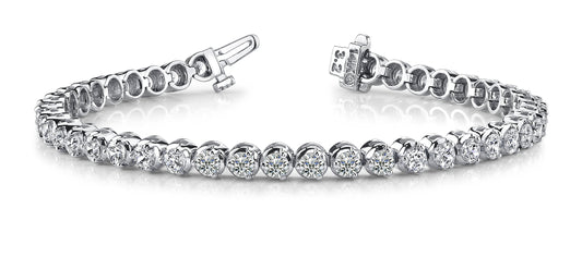 3 Carat Lab Grown Diamond Tennis Bracelet in 14K White Gold