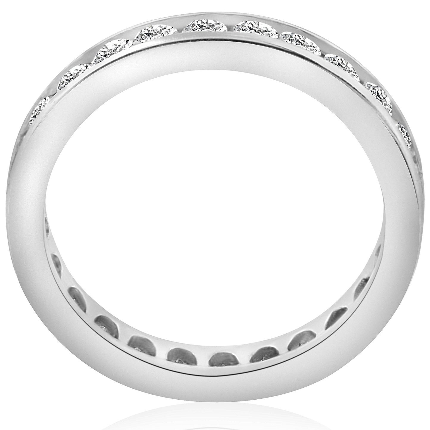 P3 POMPEII3 Pompeii 1 1/2ct Channel Set Diamond Eternity Ring 14K White Gold - Size 6
