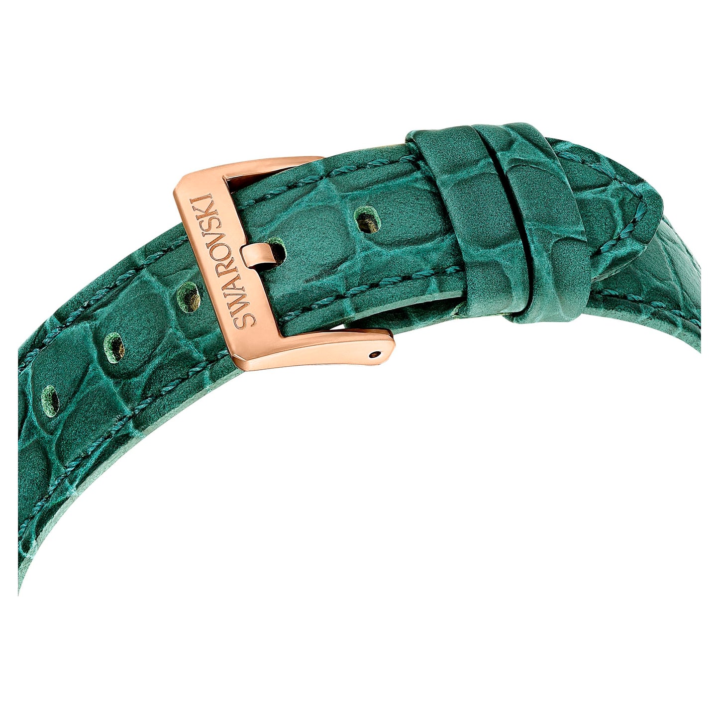 Swarovski Octea Chrono Green Swiss-Made Leather Watch