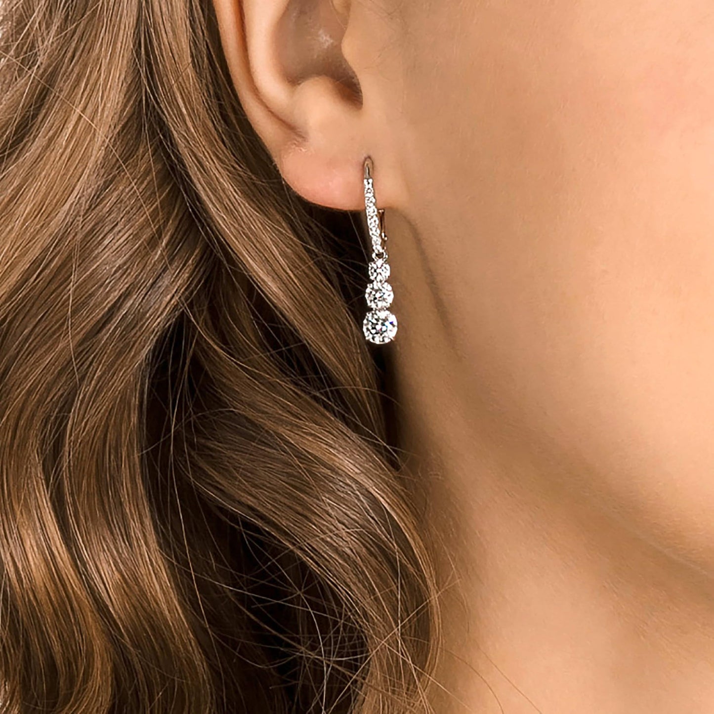 Swarovski Stilla Attract Trilogy Crystal Drop Earrings