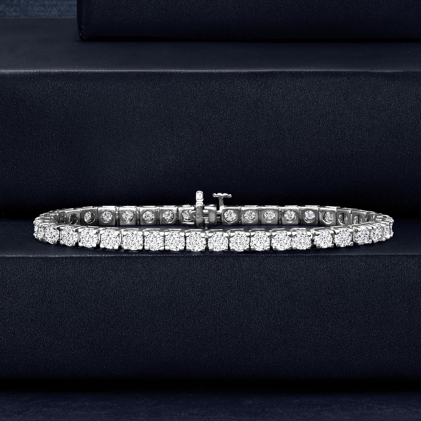 Ross-Simons Natural Diamond Premium Tennis Bracelet in 14kt Gold (H-I, I1-I2) - 7"