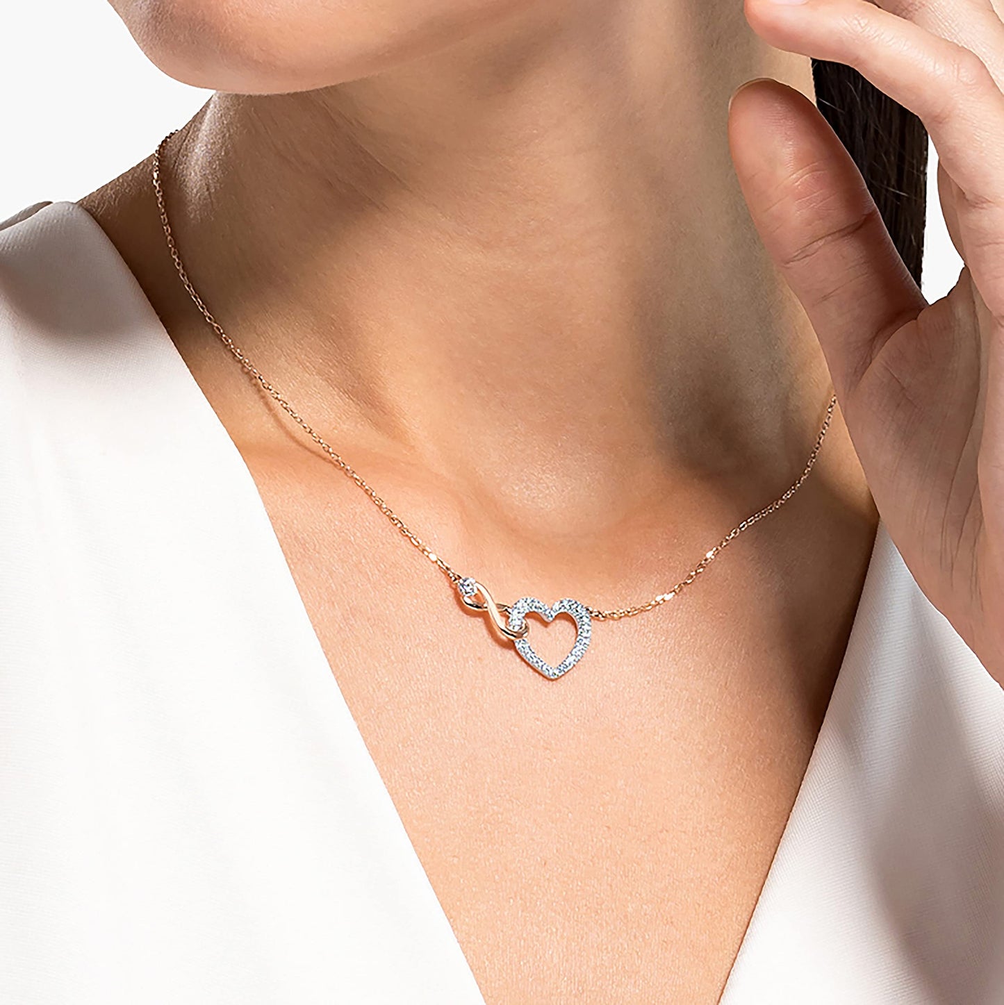 Swarovski Hyperbola Mixed Metal Crystal Pendant Necklace