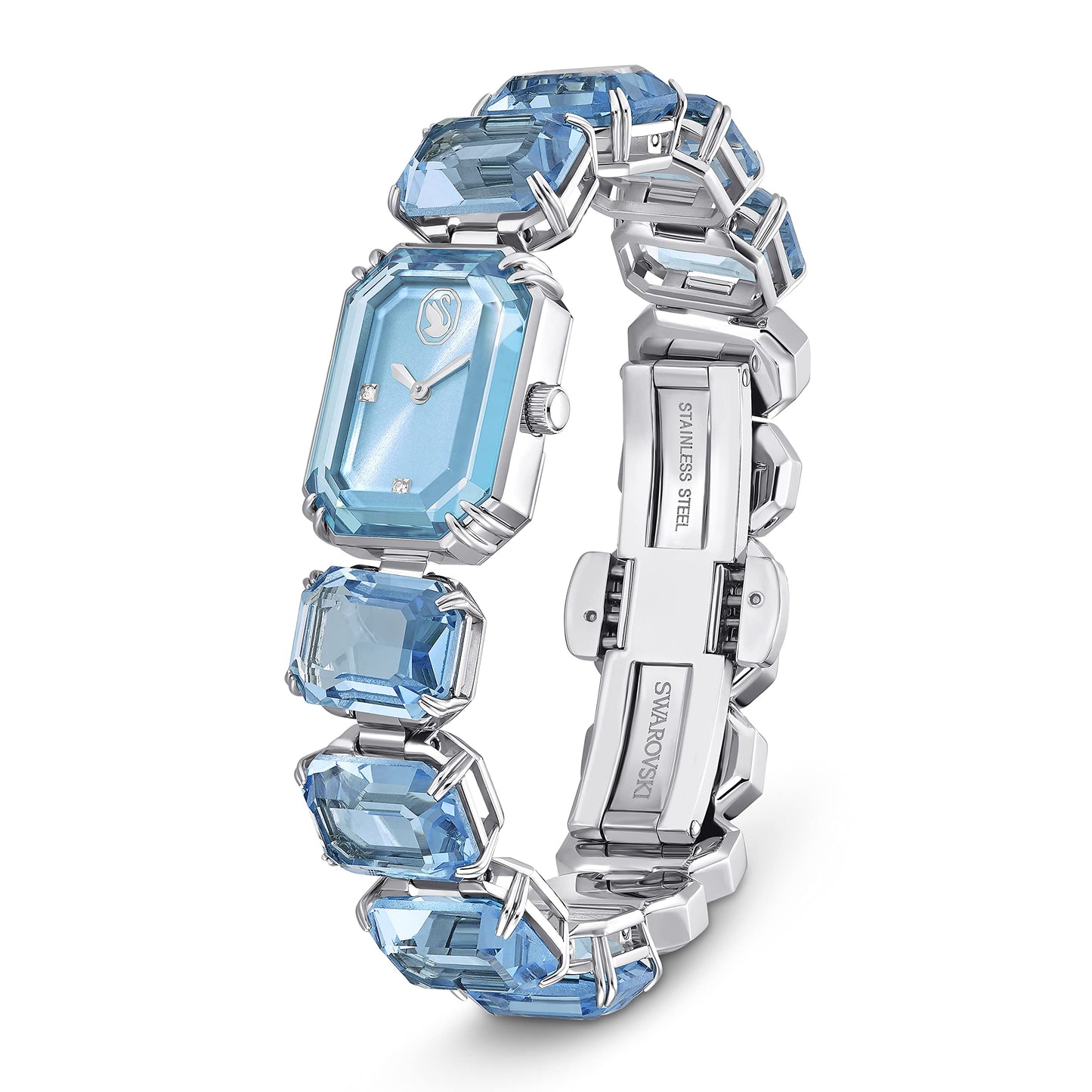 Swarovski Millenia Blue Crystal Stainless Steel Watch