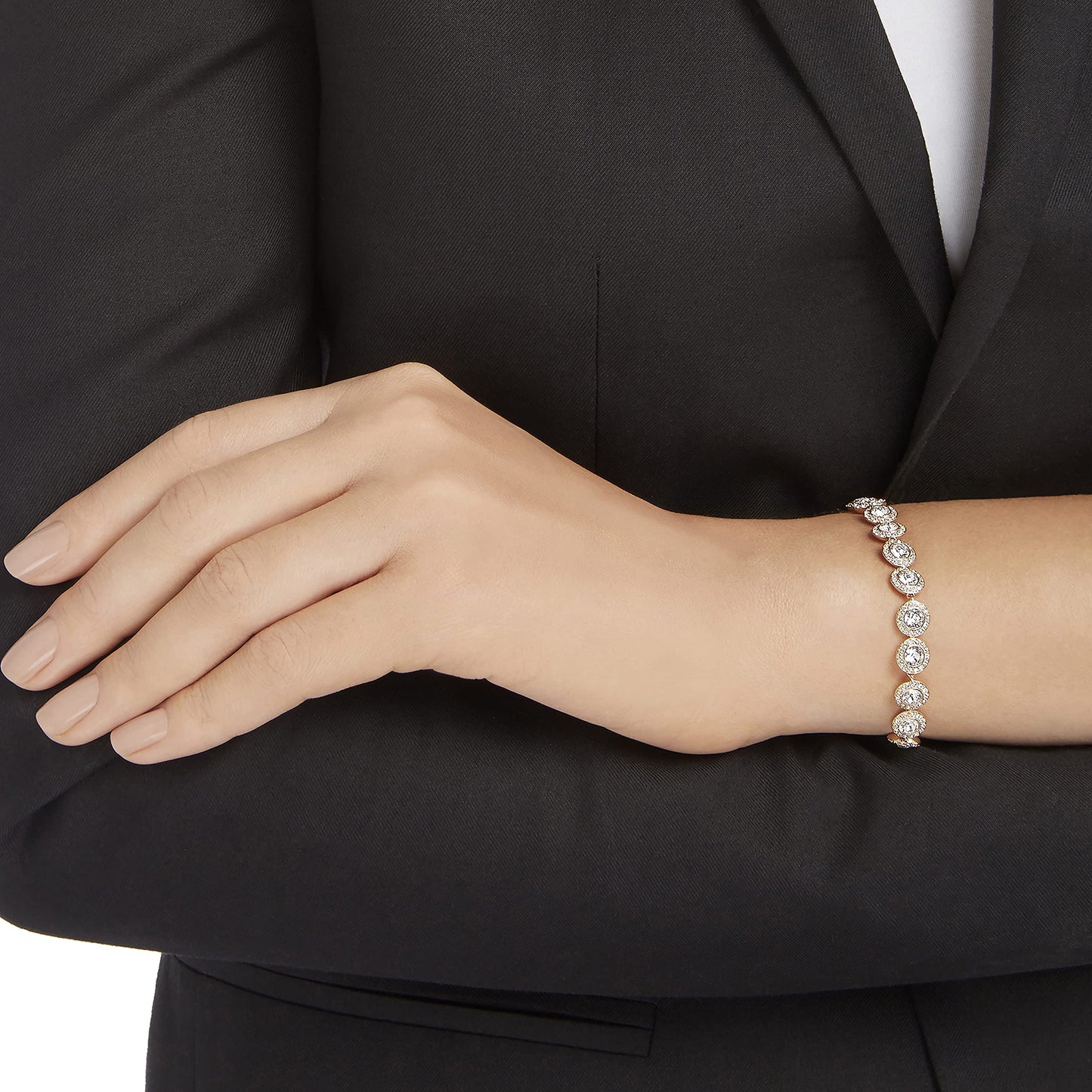 Swarovski Una Angelic Bracelet - Clear Crystal Pavé Rose Gold Tone