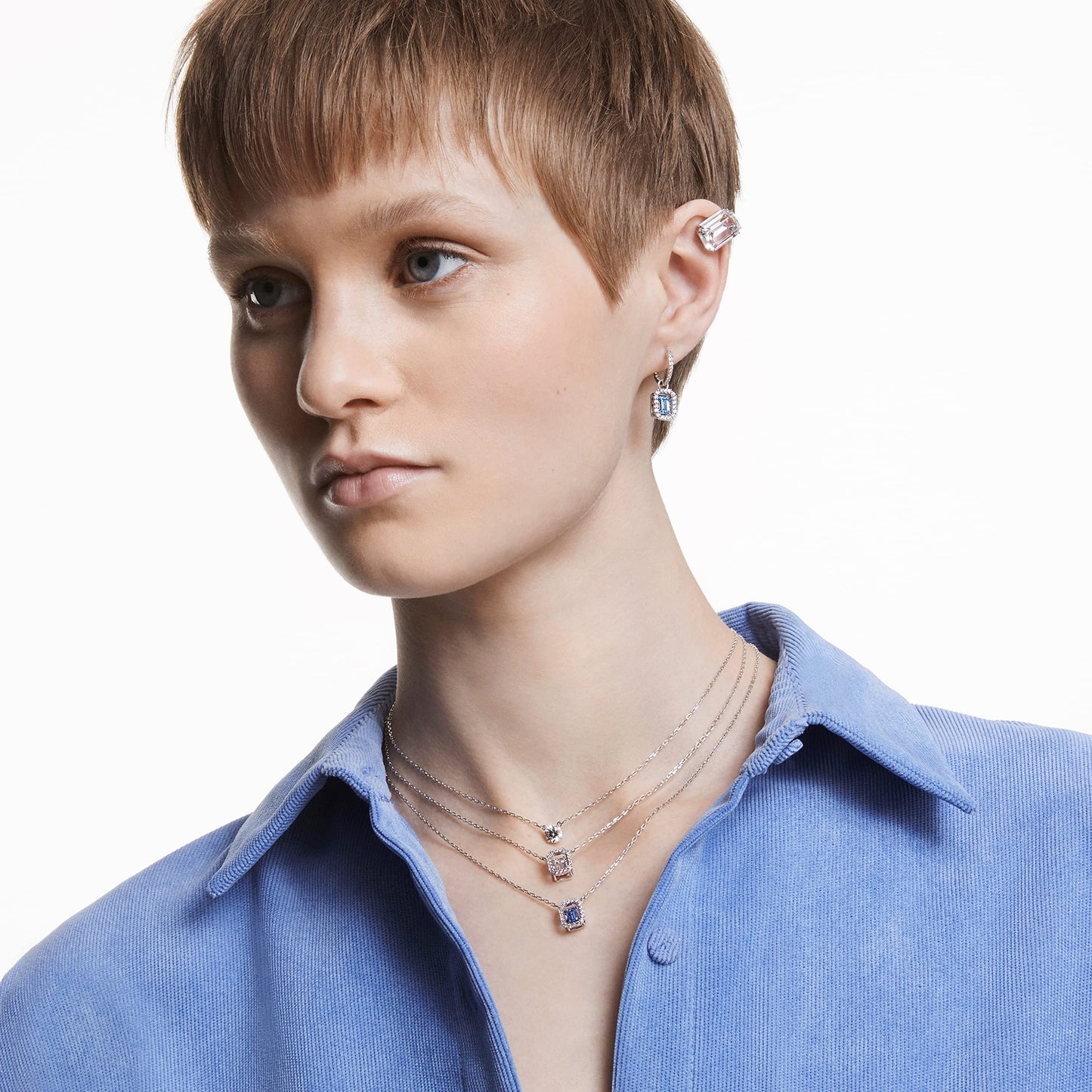 Swarovski Stilla Attract Round Crystal Pendant Necklace